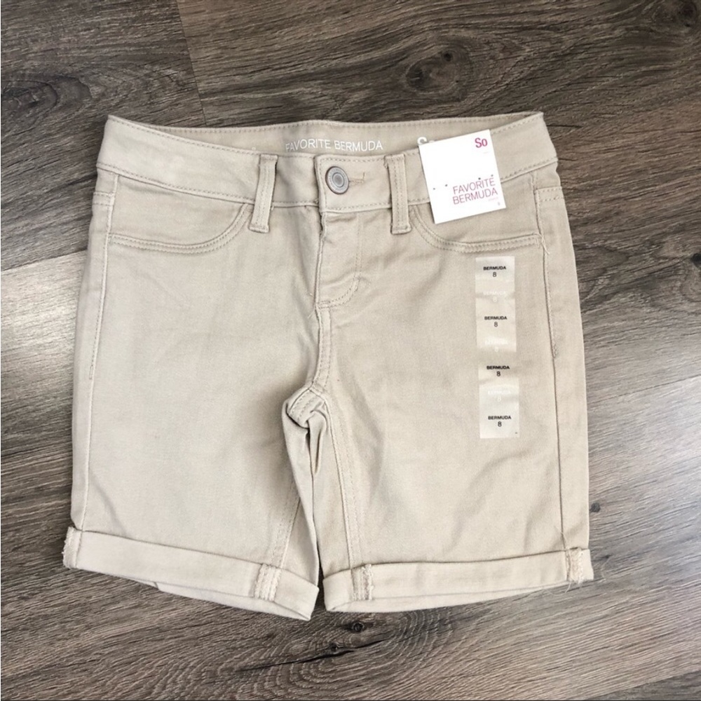 Girls khaki bermuda shorts